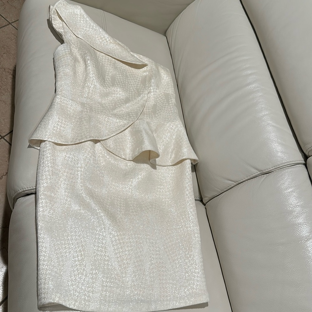 Fezandi elegant glitter One Shoulder Dress! With zipper size 6